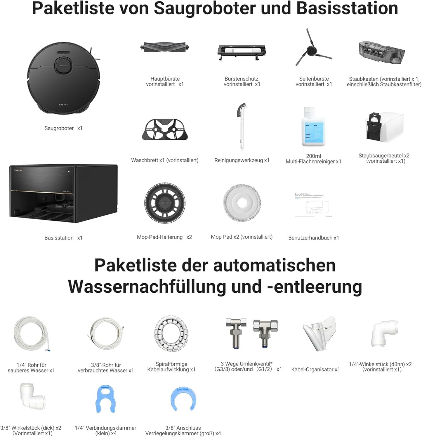 dreame X50 Ultra Complete Saugroboter mit Wischfunktion,20.000Pa Saugkraft,6 cm Hindernisfreiheit, mit Wischfunktion&Hebarem Wischmopp,KI-Hindernisvermeidung und 360° Navigation