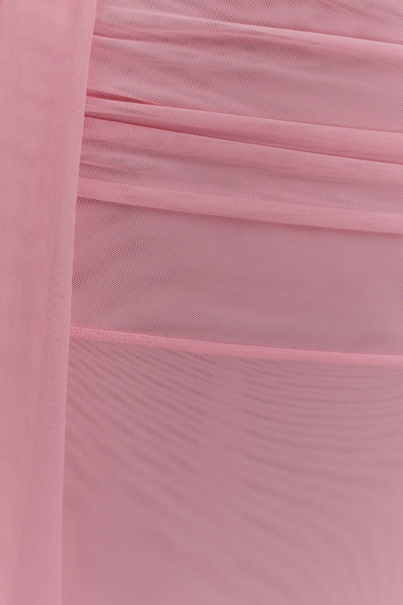 Arna Mesh Maxi Skirt - Candy Pink