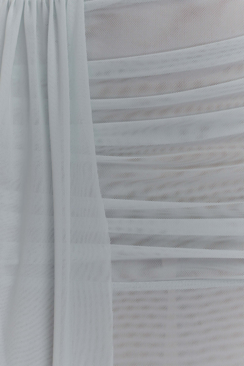 Arna Mesh Maxi Skirt - Pale Blue