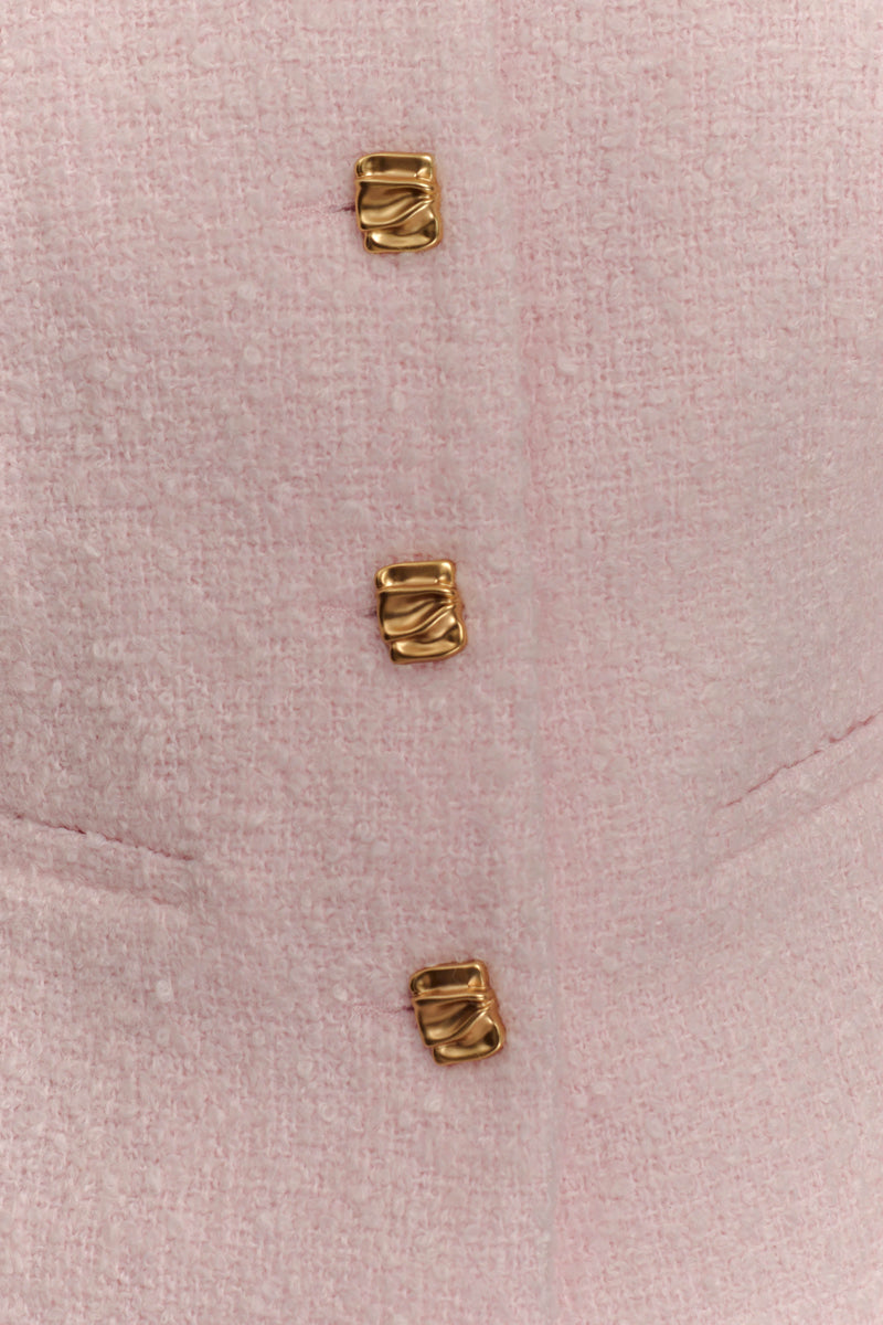 Cleo Boucle Jacket - Powder Pink