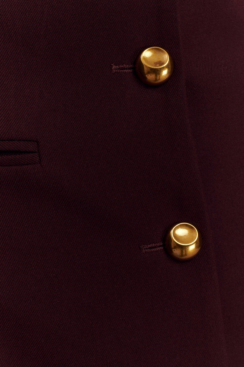 Bellamy Cinched Blazer - Mahogany