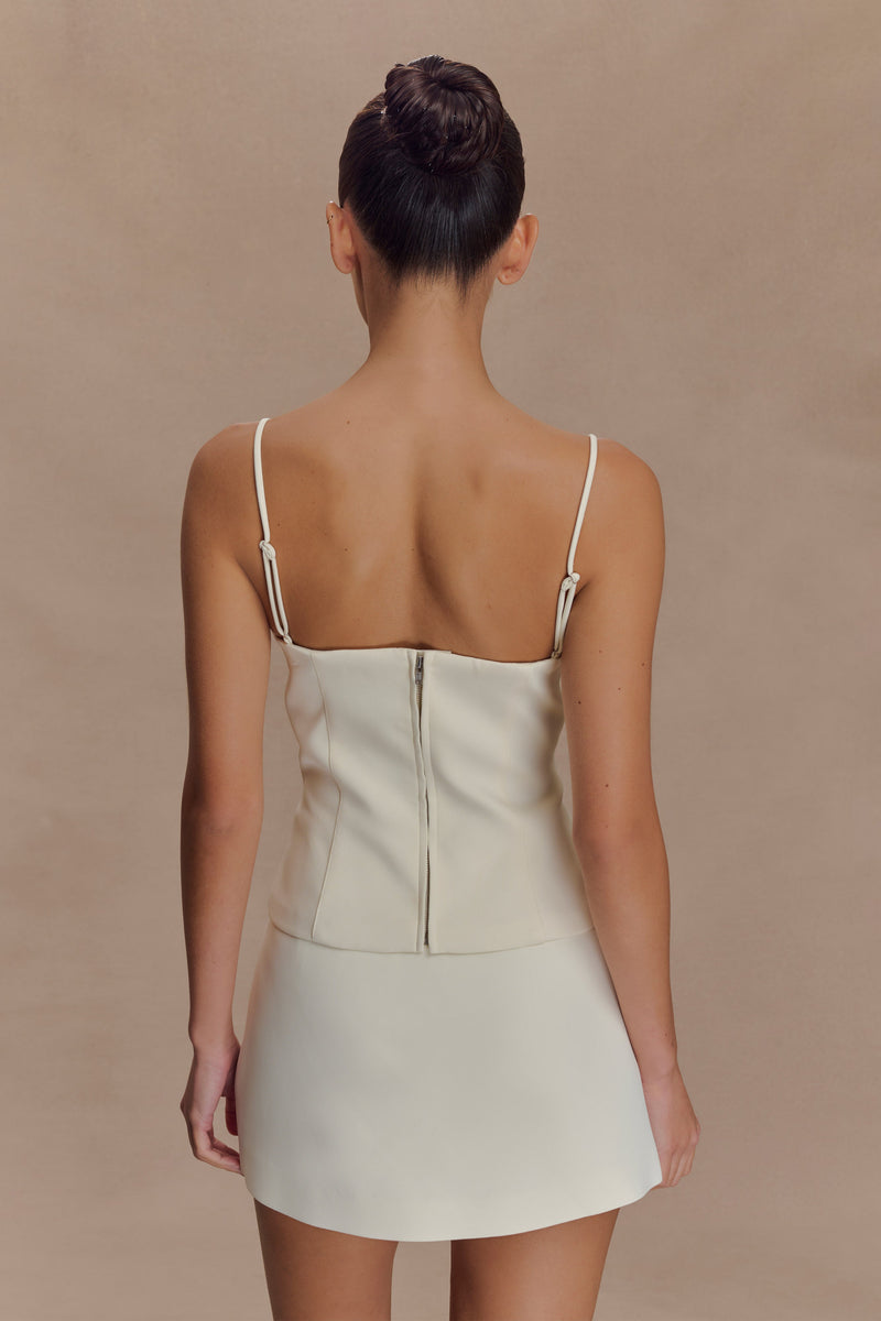 Jaime Suiting Mini Skort - Ivory