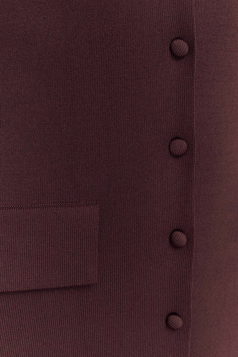 Pearson Short Sleeve Knit Midi Dress - Chocolate