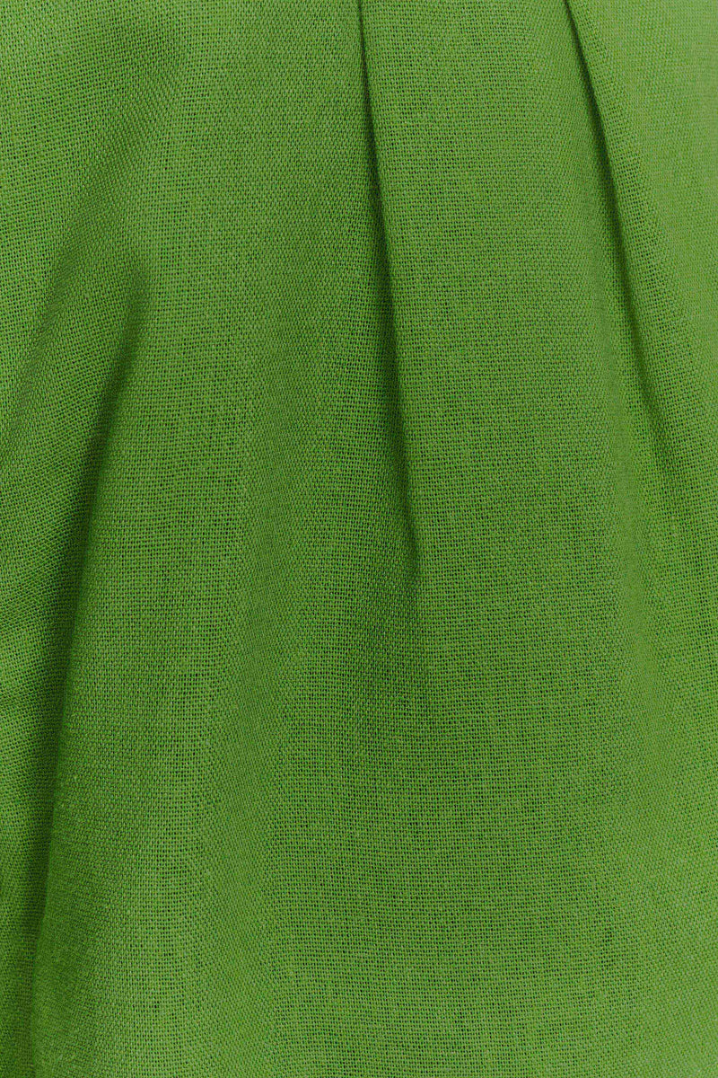 Scout Linen Belted Shorts - Green
