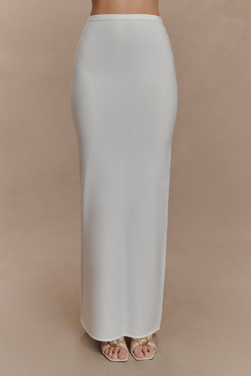 Alejandra Knit Maxi Skirt - White