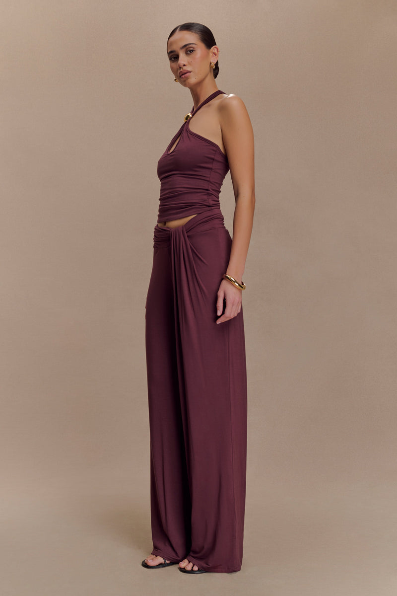 Ramona Modal Tank Top With Hardware - Mahogany