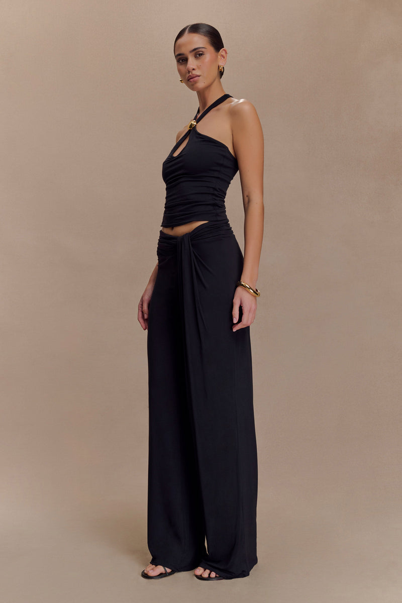 Ramona Modal Tank Top With Hardware - Black