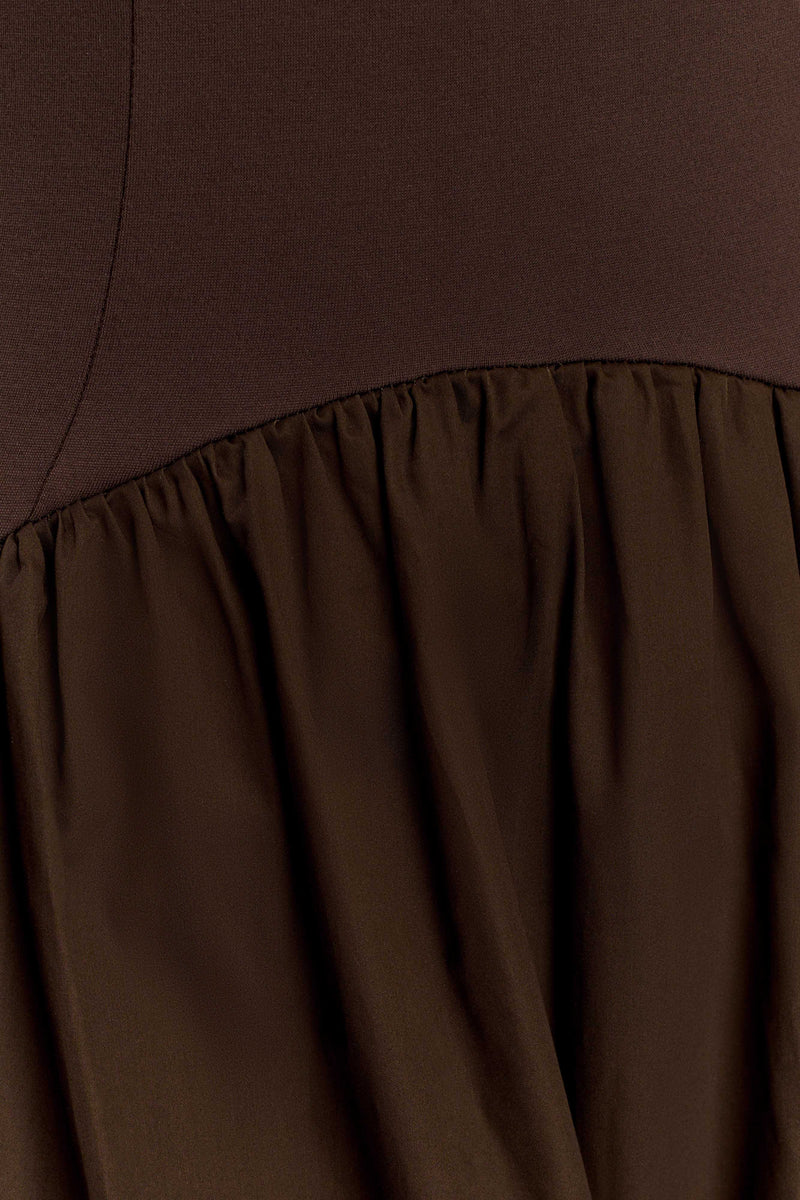 Acacia Contrast Sleeveless Maxi Dress - Chocolate