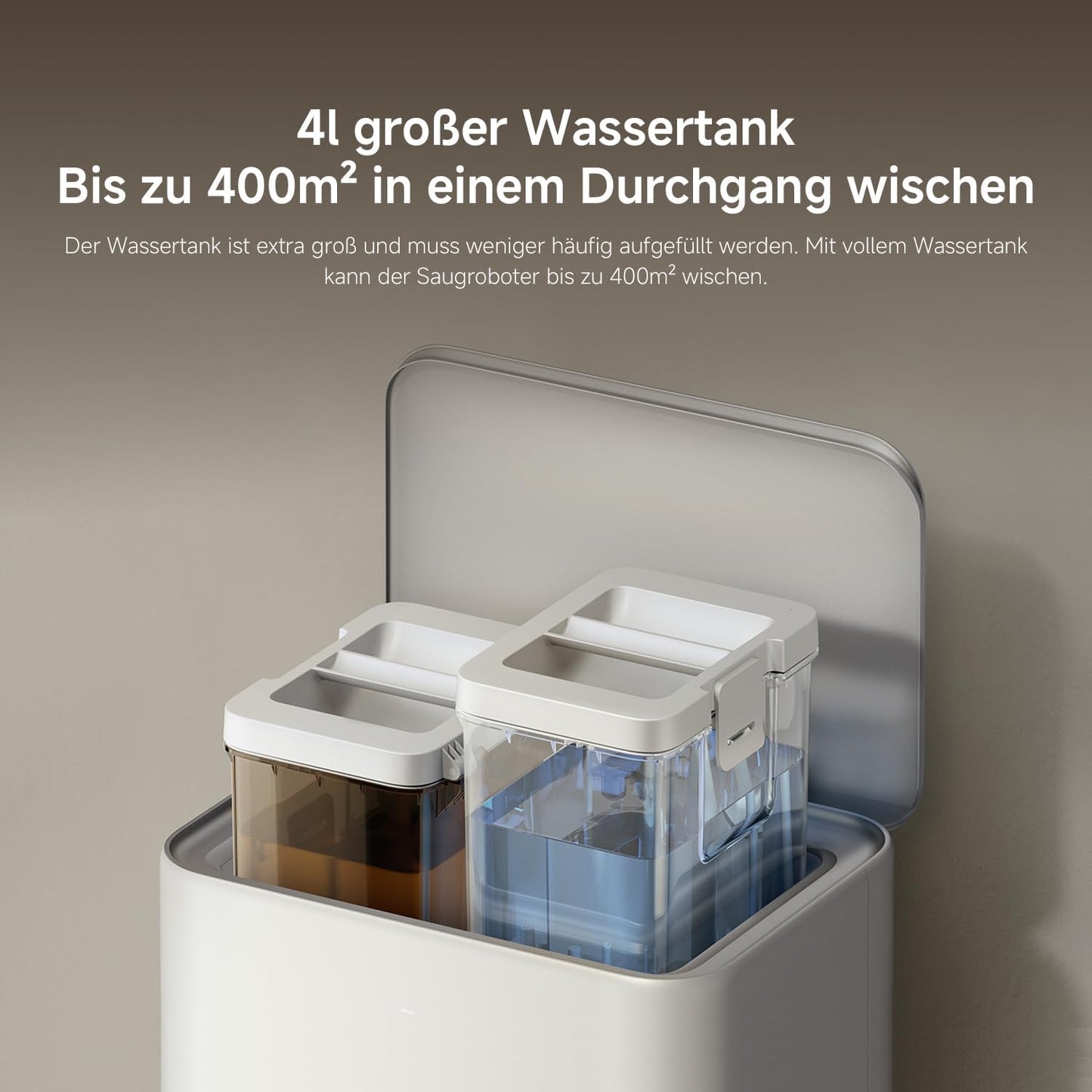 Xiaomi Robot Vacuum X20+ Saugroboter mit Absaugstation und 4L/4L Frisch- & Altwassertank - 2 rotierende, Auto-Trocknung Wischmops, Bis 280m² wischen, 6000Pa Saugkraft, LDS-Navigation, Alle Bodentypen