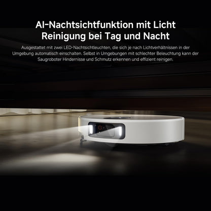 Xiaomi Robot Vacuum X20+ Saugroboter mit Absaugstation und 4L/4L Frisch- & Altwassertank - 2 rotierende, Auto-Trocknung Wischmops, Bis 280m² wischen, 6000Pa Saugkraft, LDS-Navigation, Alle Bodentypen