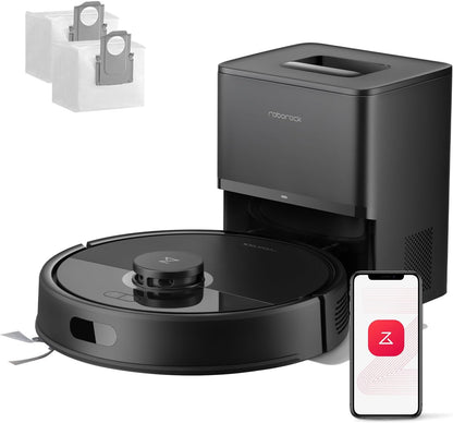 roborock Q7 L5+ Set Saugroboter mit Wischfunktion Absaugstation, verbessert von Q5 Pro+, Dual Anti-Tangle System, 8000Pa Saugkraft, LiDAR-Navigation, Staubsauger Roboter für Teppiche & Tierhaar, Weiß