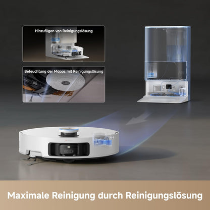 dreame X50 Ultra Complete Saugroboter mit Wischfunktion,20.000Pa Saugkraft,6 cm Hindernisfreiheit, mit Wischfunktion&Hebarem Wischmopp,KI-Hindernisvermeidung und 360° Navigation