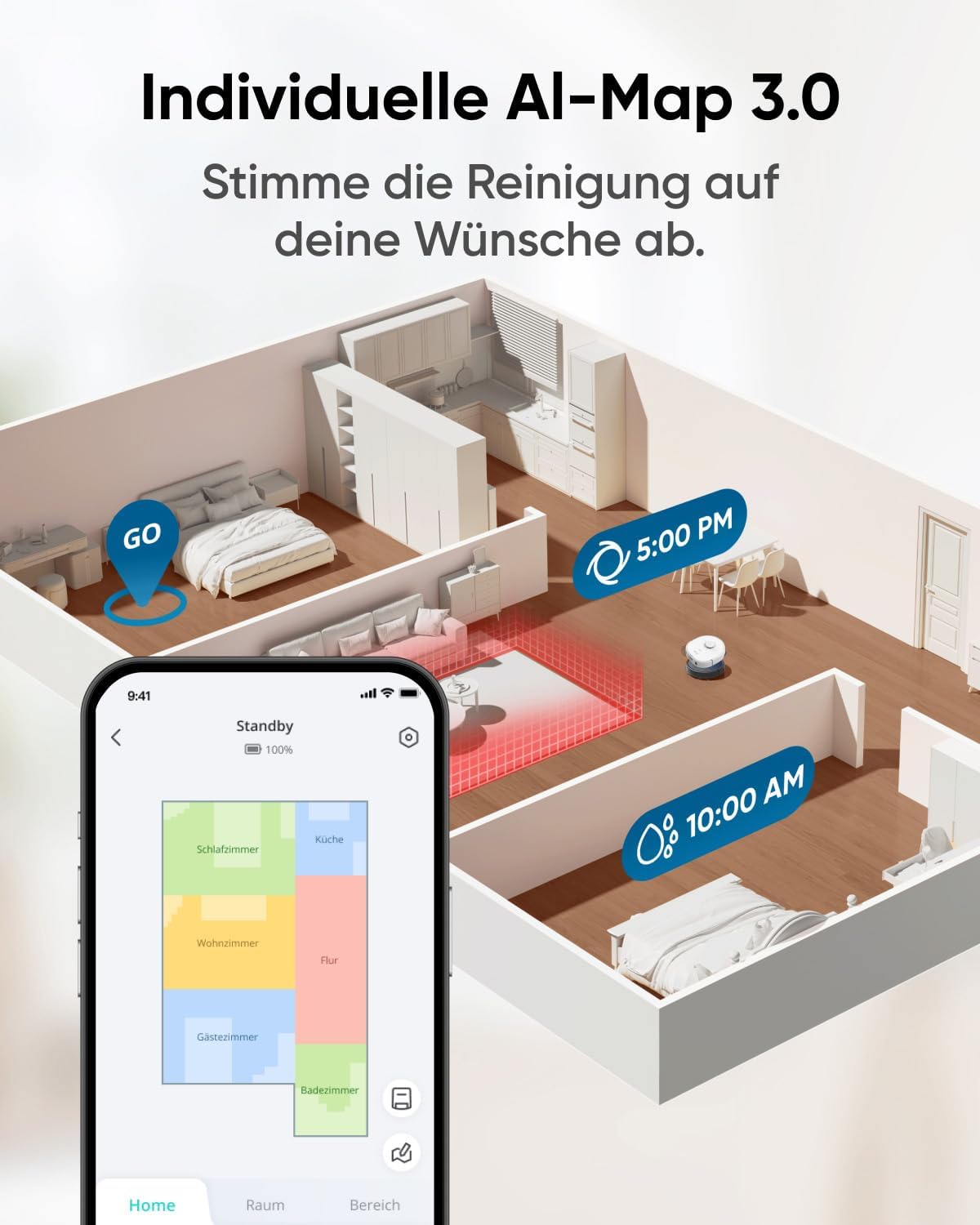 eufy Saugroboter Omni C20 mit All-in-One-Station,Auto-Entleerung, Auto-Wasch- und Trocknungsfunktion, 7.000Pa, 8,5cm Design, Staubsauger Roboter mit Wischfunktion,Kindersicherung