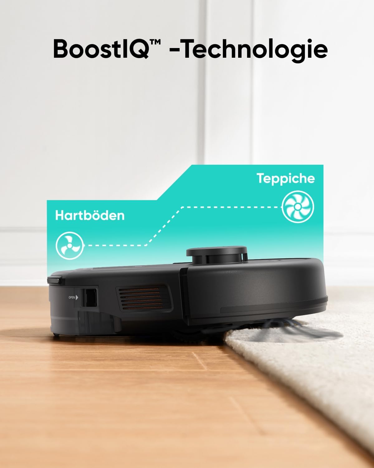 eufy L60 Saugroboter, Ultra Starke 5.000Pa Saugkraft, Staubsauger Roboter mit iPath Laser-Navigation, für gründliche Bodenreinigung, App-Steuerung, ideal für Haare, Teppiche, Hartböden