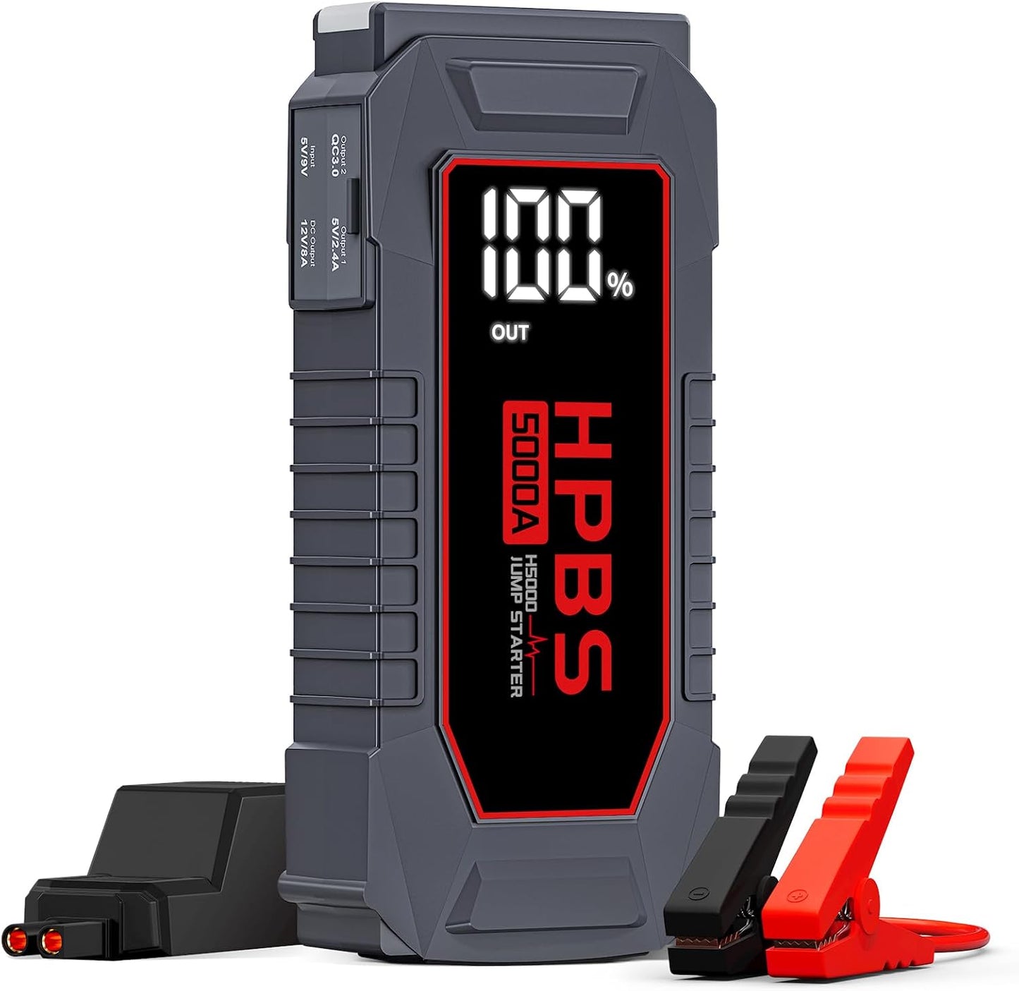 H50 Jump Starter - 5000A Jump Starter Battery Pack for Up to 10.0L Gas and 8.0L Diesel Engines, 12V Portable Car Battery Jump Starter Box with 3.0" LCD Display