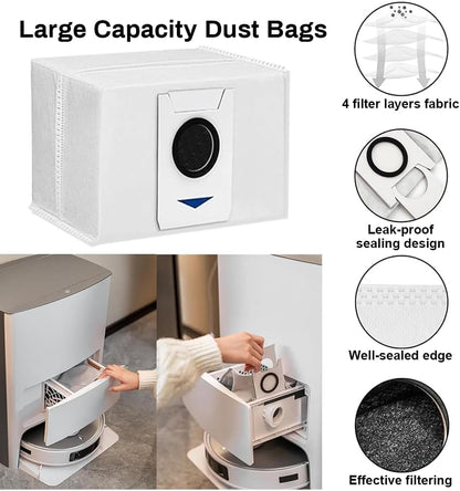 ECOVACS DEEBOT X8 PRO Omni Saugroboter mit Wischfunktion, OZMO Roller mit kontinuierliches Wischen & Selbstreinigung, 18.000 Pa, 12-in-1 Station, 40–75 °C Heißwasser-Moppreinigung, YIKO-GPT