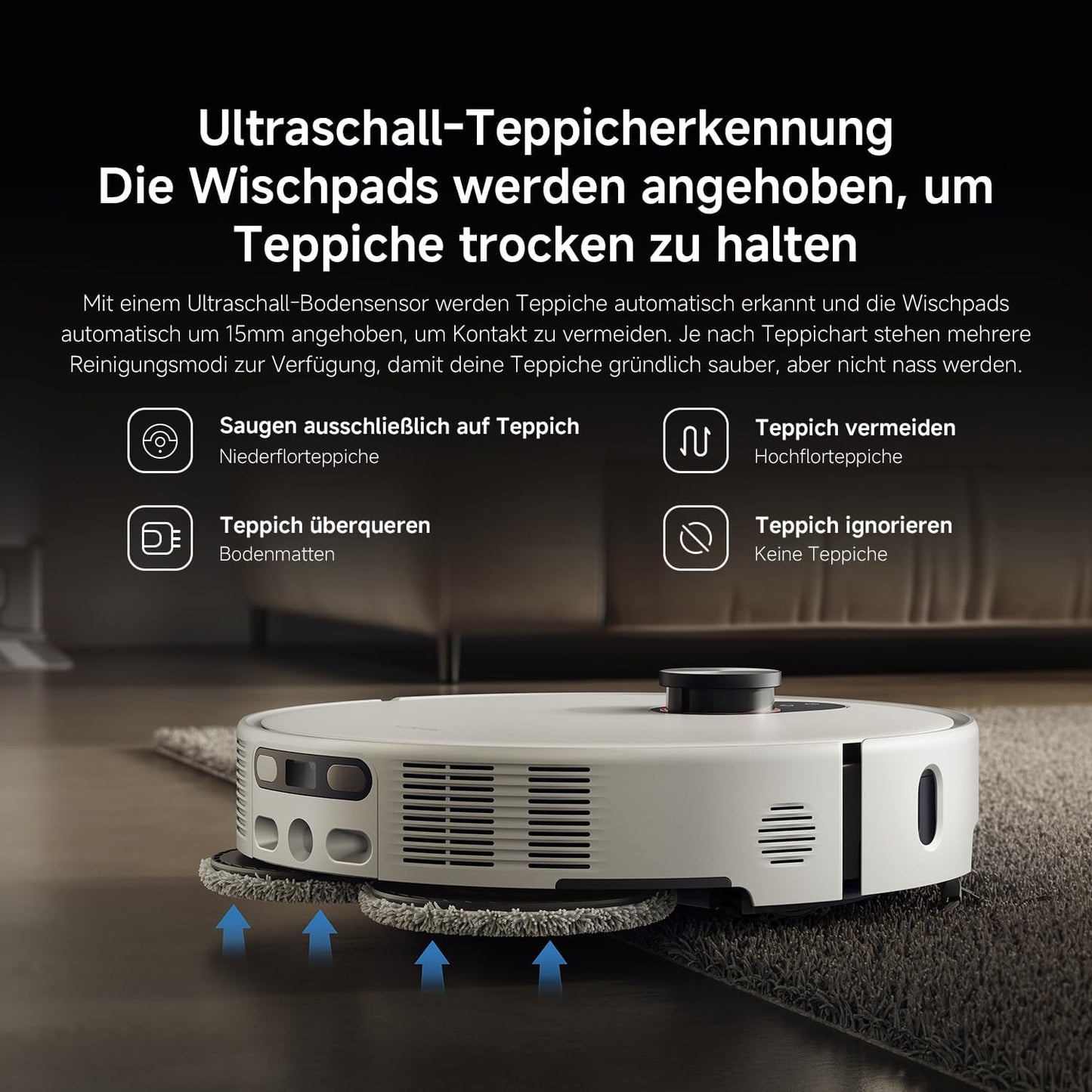 Xiaomi Robot Vacuum X20+ Saugroboter mit Absaugstation und 4L/4L Frisch- & Altwassertank - 2 rotierende, Auto-Trocknung Wischmops, Bis 280m² wischen, 6000Pa Saugkraft, LDS-Navigation, Alle Bodentypen