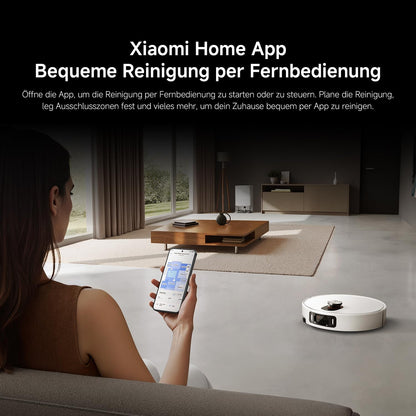 Xiaomi Robot Vacuum X20+ Saugroboter mit Absaugstation und 4L/4L Frisch- & Altwassertank - 2 rotierende, Auto-Trocknung Wischmops, Bis 280m² wischen, 6000Pa Saugkraft, LDS-Navigation, Alle Bodentypen