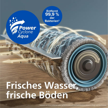 Philips Homerun Serie 2000: 2-in-1 Saug- und Wischroboter, 130 Minuten Laufzeit, Lasernavigation, Teppichboost, Absaugstation, App-gesteuert, Arktikweiß (XU2100/20), Arctic White