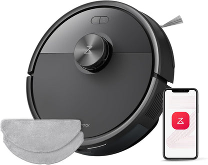 roborock Q7 M5 Saugroboter mit Wischfunktion, 10.000Pa Starker Saugkraft, Dual Anti-Tangle-System, 150Min Laufzeit, LiDAR Navigation, Staubsauger Roboter für Teppich, Tierhaare, APP Steuerung(Schwarz)