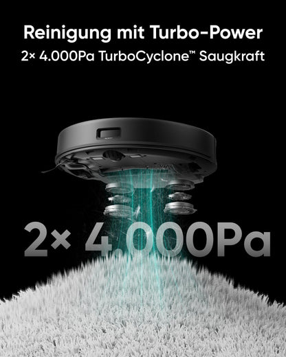 eufy Saugroboter Omni C20 mit All-in-One-Station,Auto-Entleerung, Auto-Wasch- und Trocknungsfunktion, 7.000Pa, 8,5cm Design, Staubsauger Roboter mit Wischfunktion,Kindersicherung