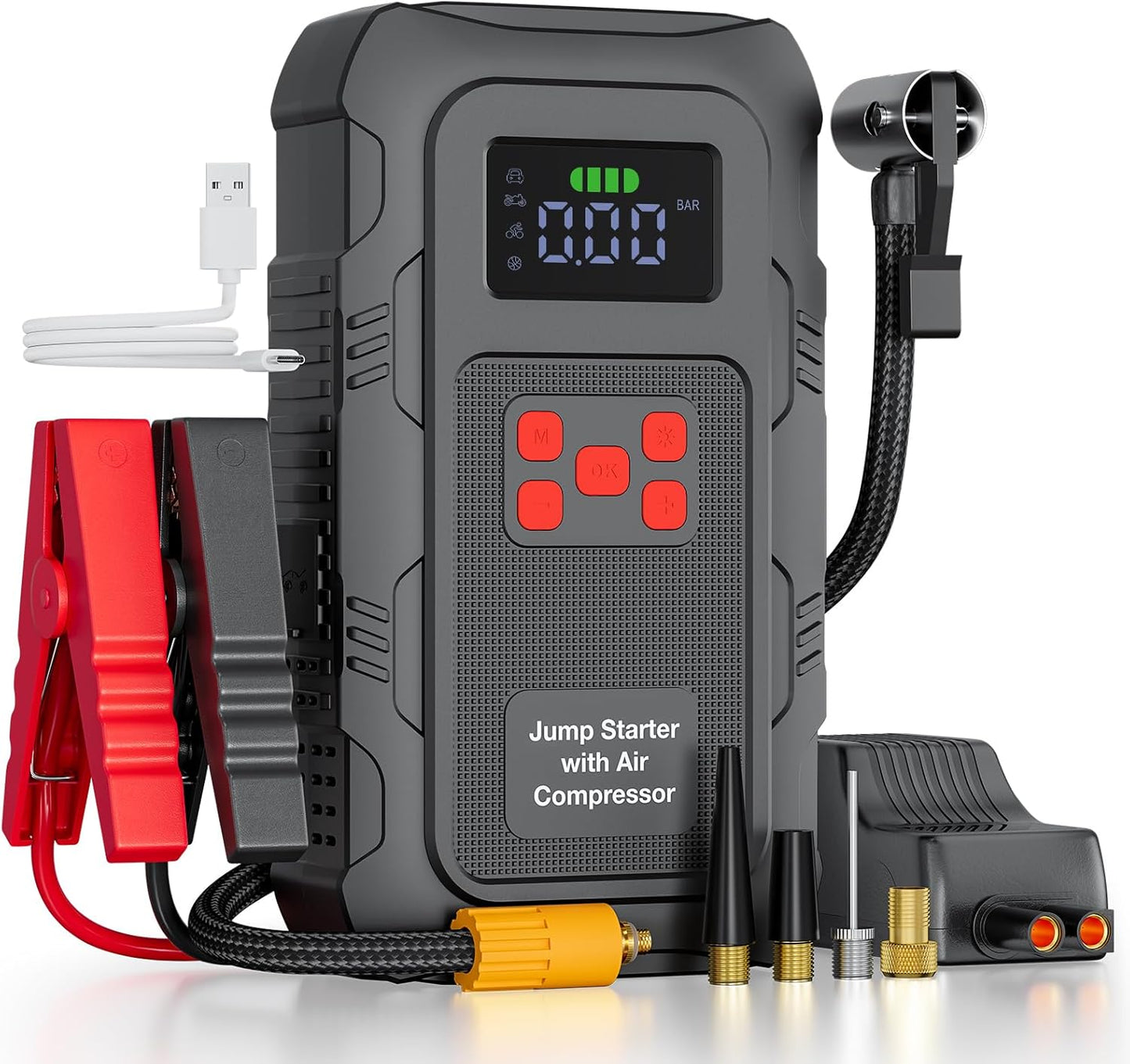 H50 Jump Starter - 5000A Jump Starter Battery Pack for Up to 10.0L Gas and 8.0L Diesel Engines, 12V Portable Car Battery Jump Starter Box with 3.0" LCD Display