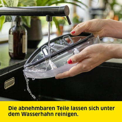 Kärcher Saugroboter RCV 3 mit Wischfunktion, smarte App-Steuerung, LiDAR-Laser-Navigation, Kartierung, Raum- und Hinderniserkennung, 2500 Pa, 120 min Laufzeit, für Hartböden und Teppiche, Weiss