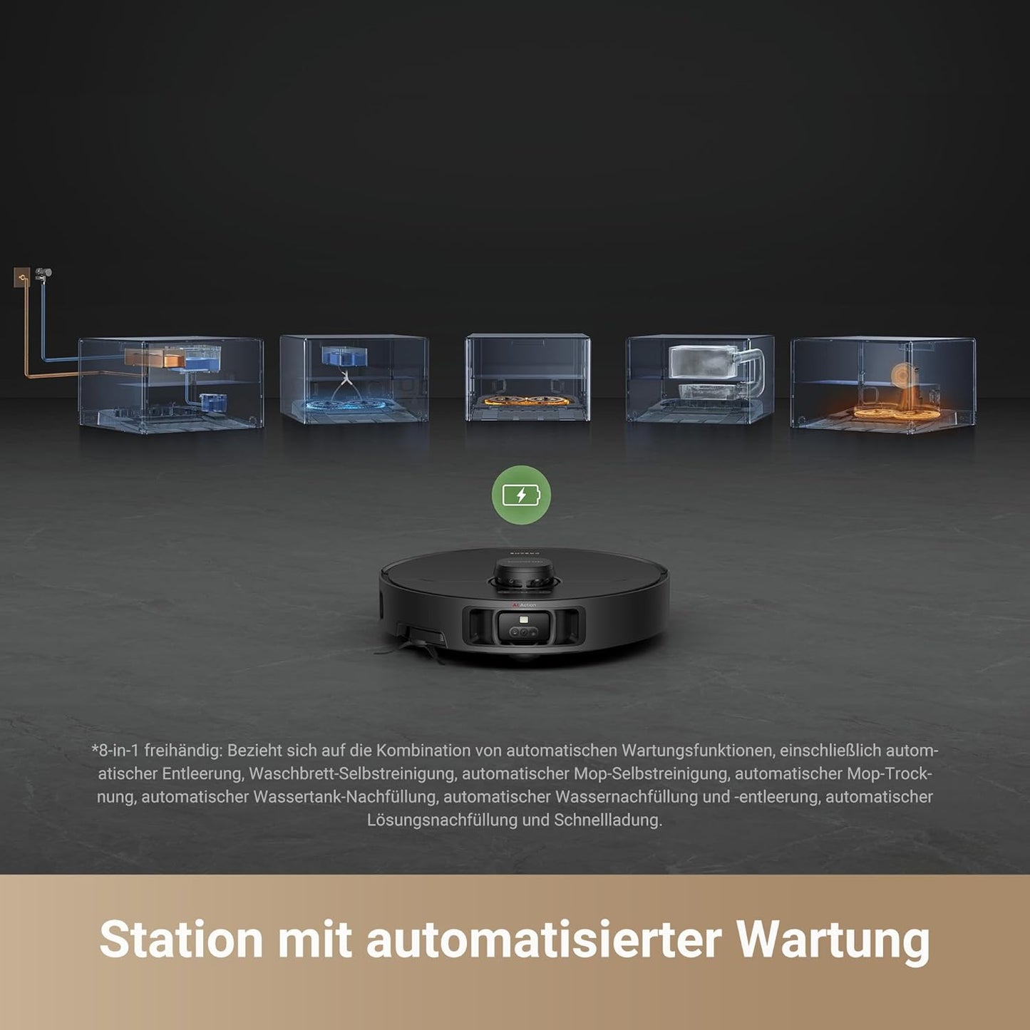 dreame X50 Ultra Complete Saugroboter mit Wischfunktion,20.000Pa Saugkraft,6 cm Hindernisfreiheit, mit Wischfunktion&Hebarem Wischmopp,KI-Hindernisvermeidung und 360° Navigation