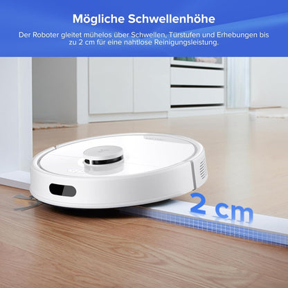 roborock Q7 L5+ Set Saugroboter mit Wischfunktion Absaugstation, verbessert von Q5 Pro+, Dual Anti-Tangle System, 8000Pa Saugkraft, LiDAR-Navigation, Staubsauger Roboter für Teppiche & Tierhaar, Weiß
