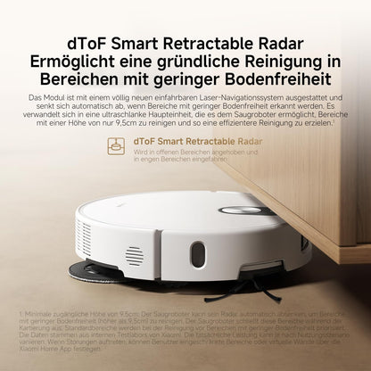 Xiaomi Robot Vacuum X20+ Saugroboter mit Absaugstation und 4L/4L Frisch- & Altwassertank - 2 rotierende, Auto-Trocknung Wischmops, Bis 280m² wischen, 6000Pa Saugkraft, LDS-Navigation, Alle Bodentypen