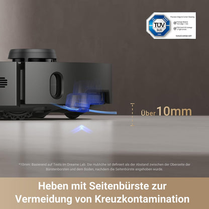 dreame X50 Ultra Complete Saugroboter mit Wischfunktion,20.000Pa Saugkraft,6 cm Hindernisfreiheit, mit Wischfunktion&Hebarem Wischmopp,KI-Hindernisvermeidung und 360° Navigation