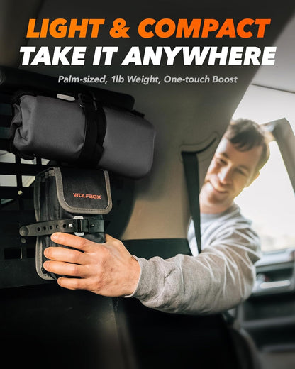 WOLFBOX MV24 4000A Jump Starter,12V Car Booster Pack with 65W Quick Charger,LED Display,24000mAh Portable Jump Starter Battery (10L Gas 10L Diesel Engine) with LED Light,Jumper Cables