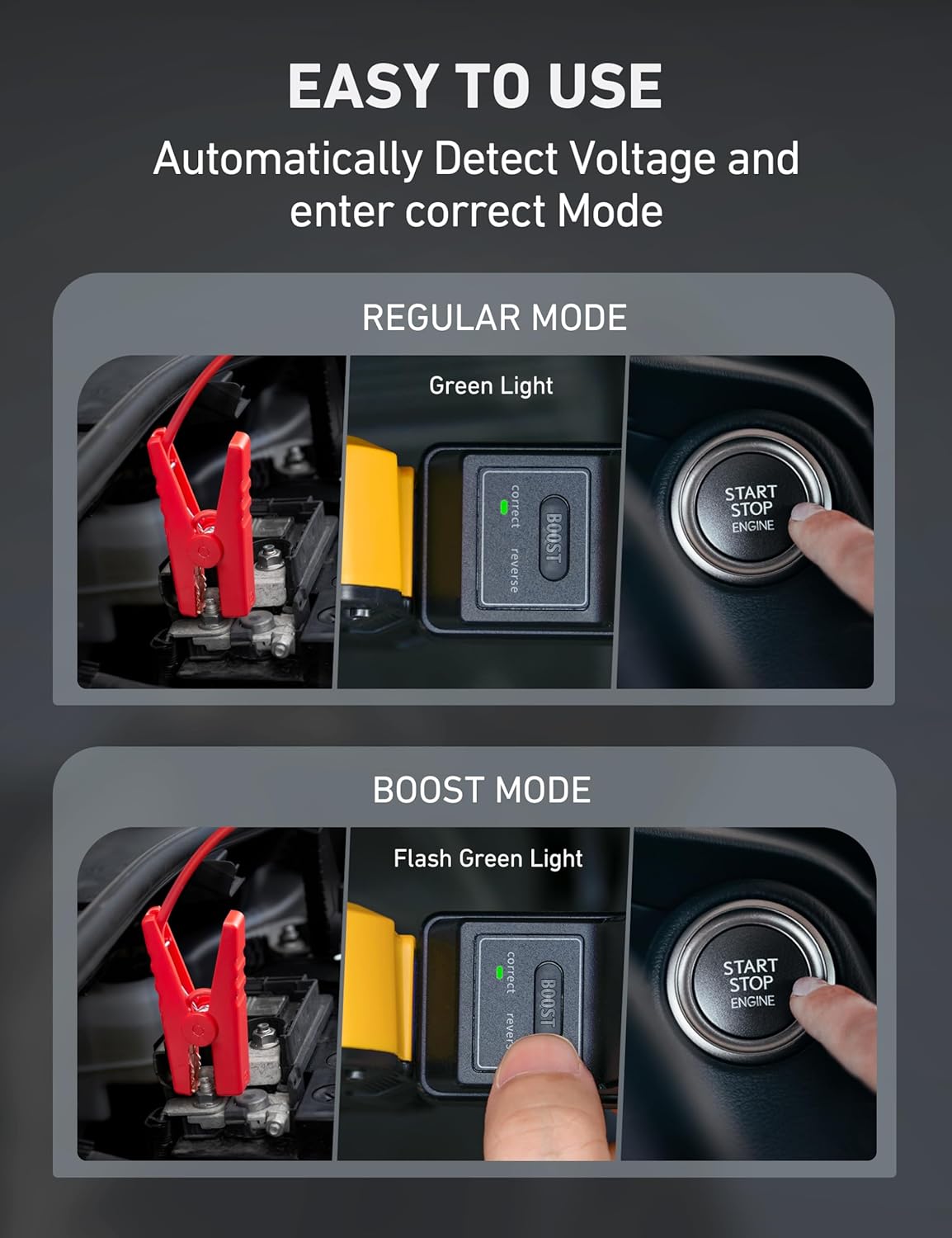 AstroAI S8 Car Battery Jump Starter, Car Jumper Starter Battery Pack for Up to 6.0L Gas & 3.0L Diesel Engines, 12V Portable Jump Box with 3 Modes Flashlight and Jumper Cable (Orange)