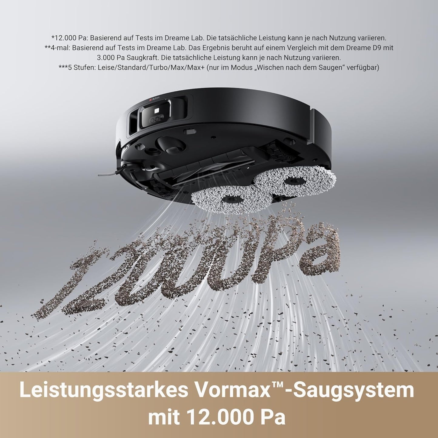 dreame X50 Ultra Complete Saugroboter mit Wischfunktion,20.000Pa Saugkraft,6 cm Hindernisfreiheit, mit Wischfunktion&Hebarem Wischmopp,KI-Hindernisvermeidung und 360° Navigation