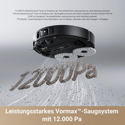 dreame X50 Ultra Complete Saugroboter mit Wischfunktion,20.000Pa Saugkraft,6 cm Hindernisfreiheit, mit Wischfunktion&Hebarem Wischmopp,KI-Hindernisvermeidung und 360° Navigation