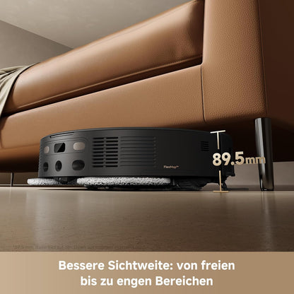 Mova V50 Ultra Complete Saugroboter mit Wischfunktion 24.000 Pa, 6cm Hindernisüberwindung, Liftable Navigation+RGB AI+LED, 80℃ Heißwasserwäsche & 63℃ Selbsttrocknung, DuoSolution System, Tricut Bürste