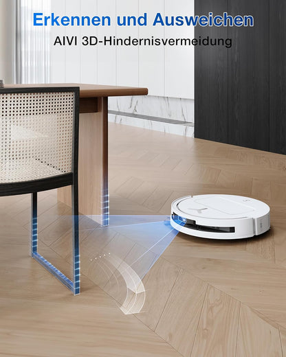 ECOVACS DEEBOT T50 PRO Omni Gen2 Saugroboter mit Wischfunktion, Ausfahrende Seitenbürste und Wischmopp, 21.000 Pa, Auto Zugabe von Reinigungslösung, Moppwäsche mit 75°C heißem Wasser, Ultradünn 81 mm