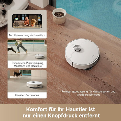 dreame L10s Ultra Gen 2 Saugroboter mit Wischfunktion,MopExtend™ RoboSwing-Technologie, 10.000 Pa Vormax™-Saugkraft, Haustiermodus, vollautomatischer Basisstation,vielseitiger Teppichreinigung