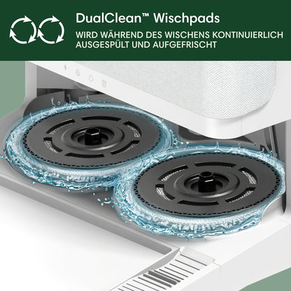 iRobot Roomba Plus 405 Combo Robot + AutoWash Dock Saugroboter mit Wischfunktion - Clearview LiDAR - 7000Pa - DualClean Wischpads - SmartScrub - Teppicherkennung - 75 Tage Entleerung - Schwarz