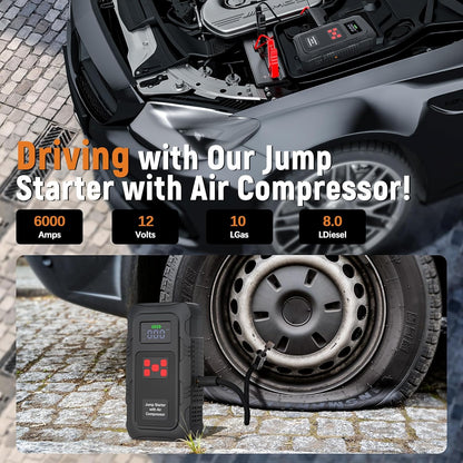 H50 Jump Starter - 5000A Jump Starter Battery Pack for Up to 10.0L Gas and 8.0L Diesel Engines, 12V Portable Car Battery Jump Starter Box with 3.0" LCD Display