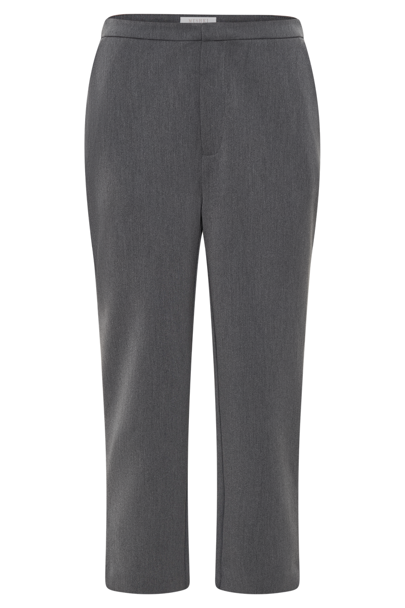 Anne Fitted Capri Pants - Charcoal Marle