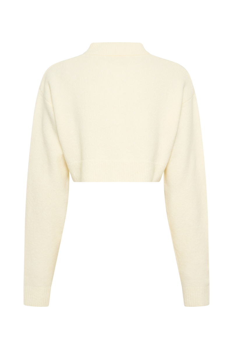 Shelby Knit Cardigan - Ivory Marle