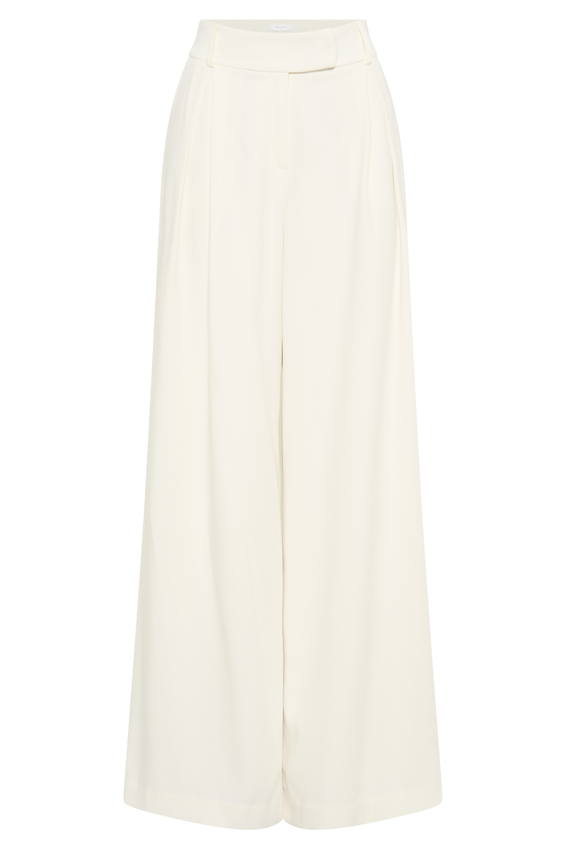 Jacqueline Pleated Wide Leg Pants - Ivory