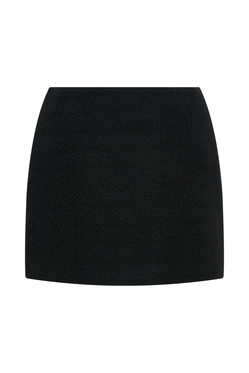 Parisa Boucle Skirt - Black