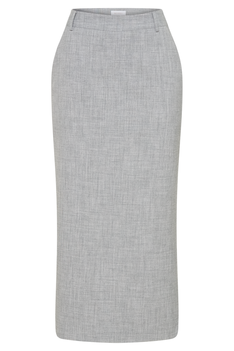 Ambrose Midi Skirt - Charcoal Marle