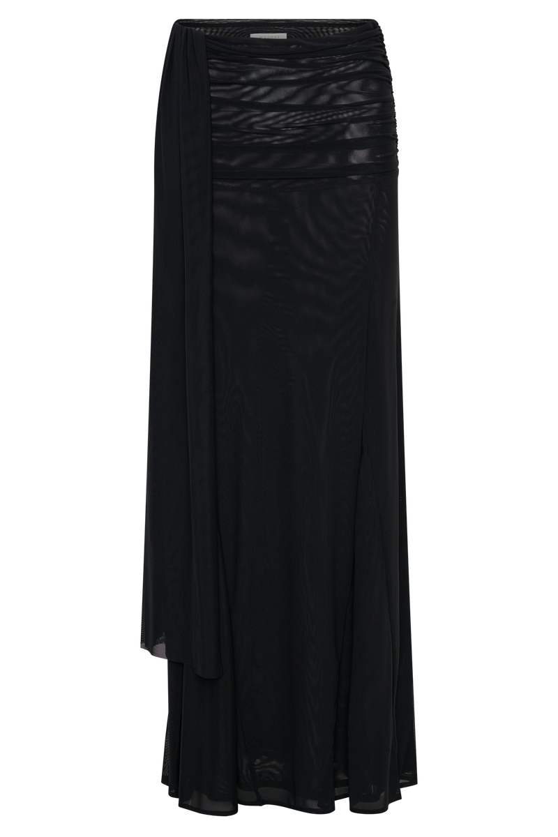 Arna Mesh Maxi Skirt - Black