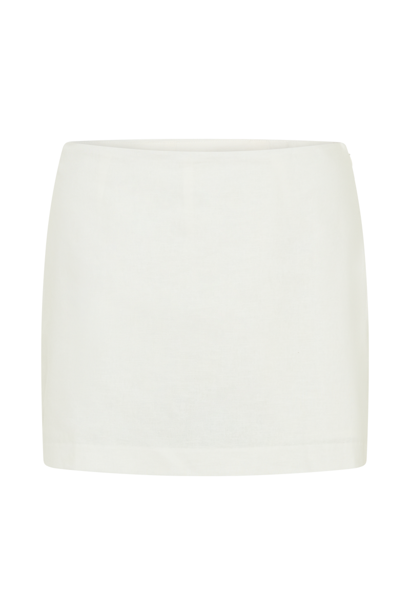 Ciara Linen Mini Skort - White