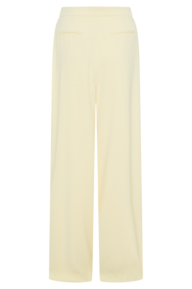 Faith Suiting Wide Leg Pant - Lemon Cream
