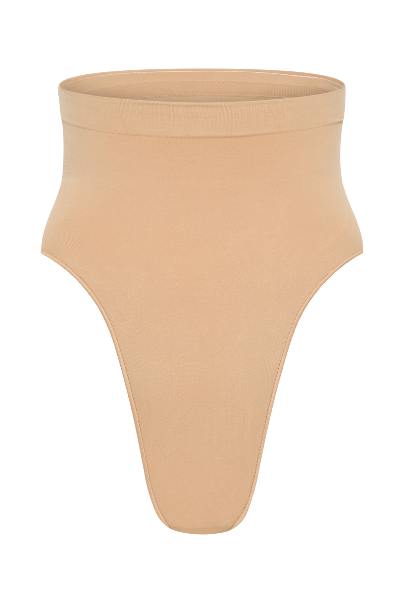 Saria High Waist Shapewear Briefs - Beige