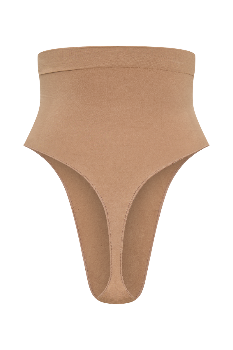 Saria High Waist Shapewear Briefs - Latte